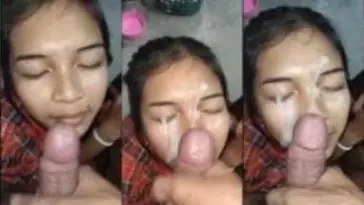 Bokep Masih SMA Sepong Kontol Om Sampe Crot di Wajah poster
